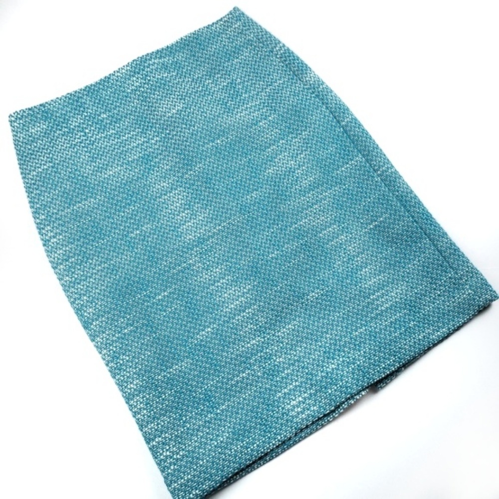 Talbots tweed blue & white pencil skirt size 2p